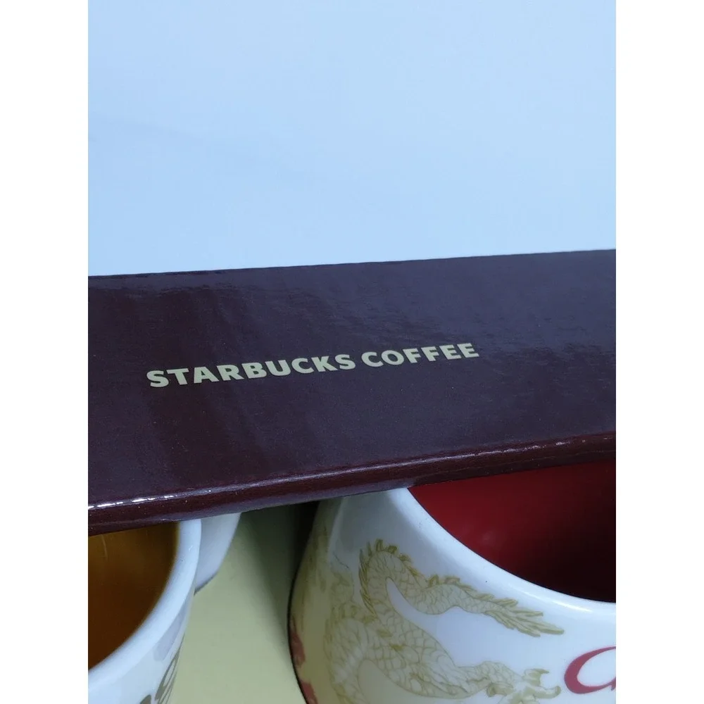Starbucks Set Of Two China Demitasse Espresso‎ Cups 3 Fl Oz